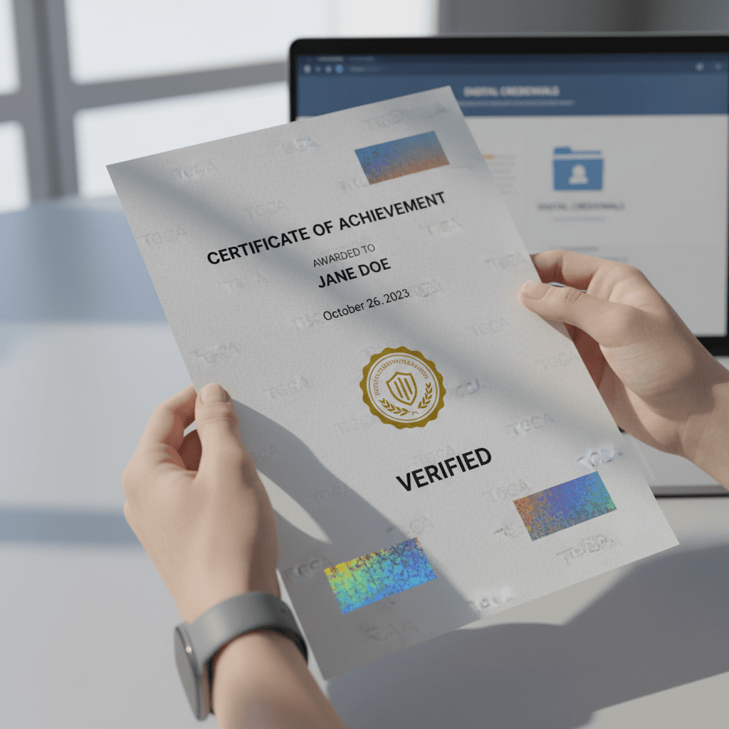 Service verification documents and official credentials
